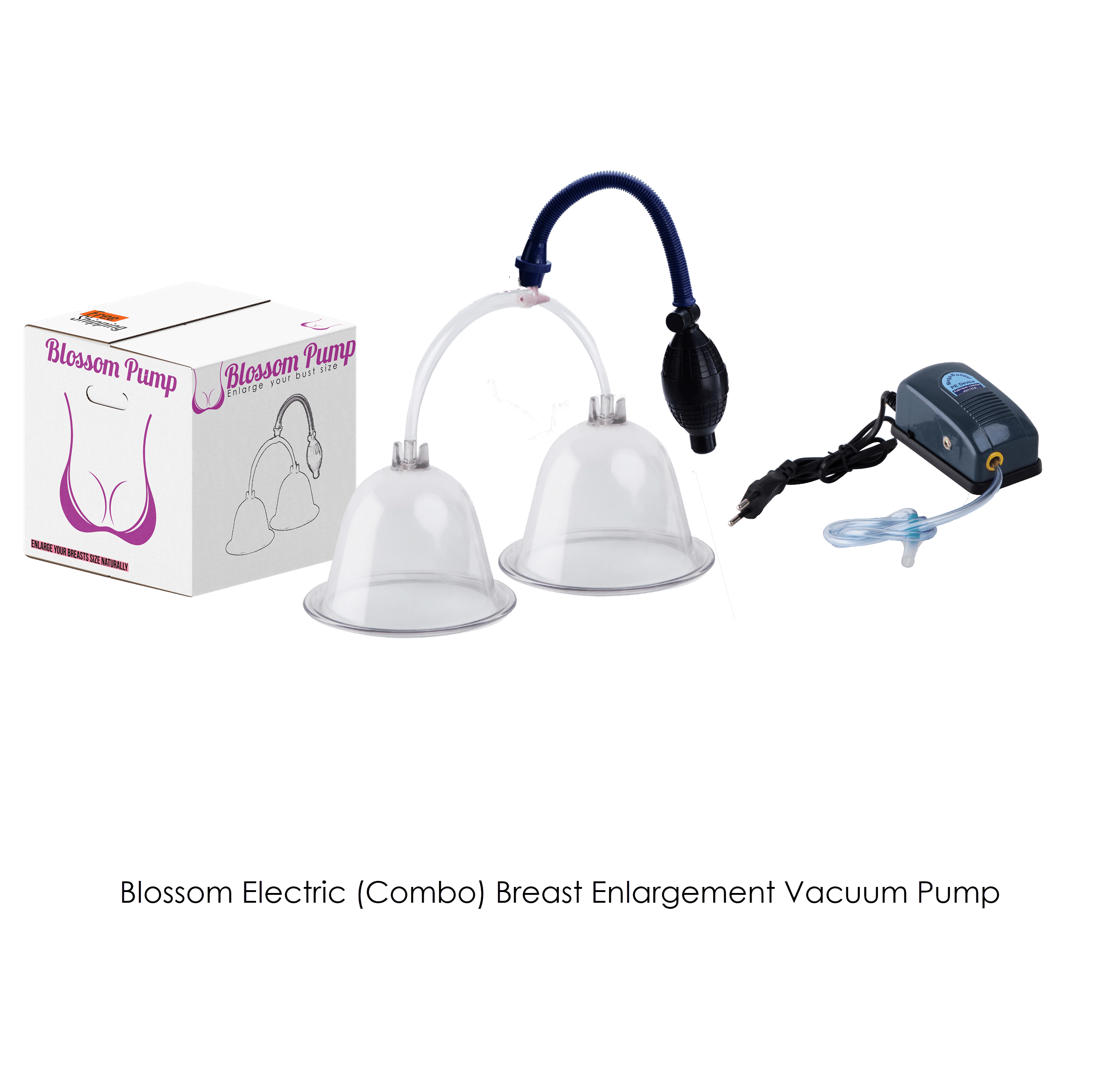 Blossom Electic Combo Breast Enlargement Vacuum Pump