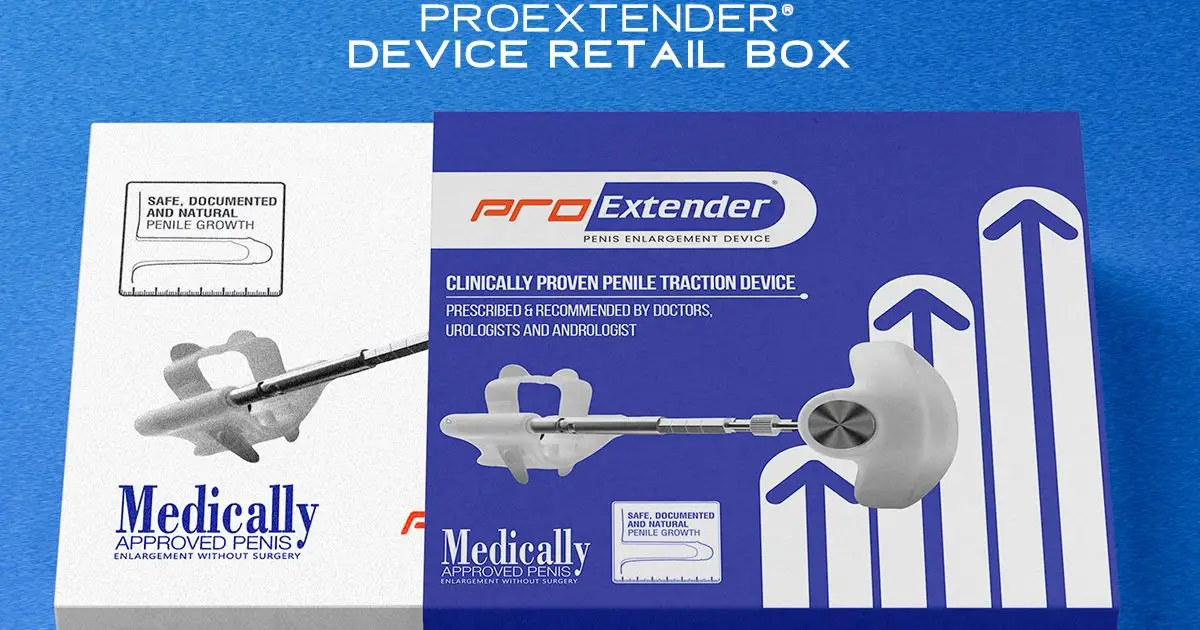 ProExtender penis enlargement traction device retail box