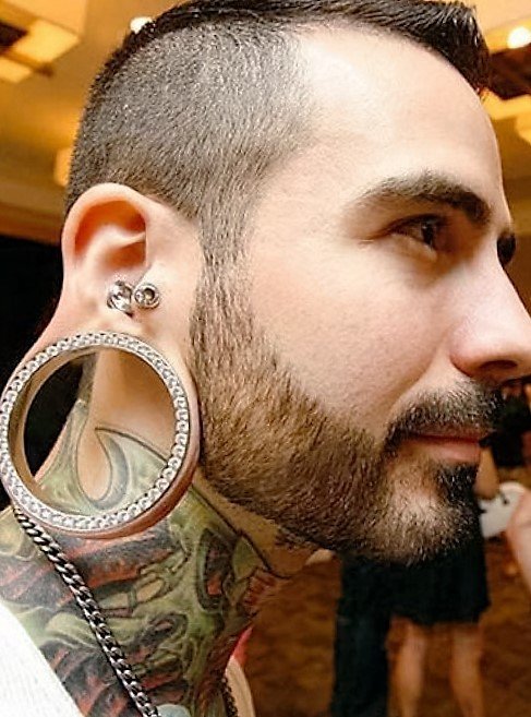 human stretched ear