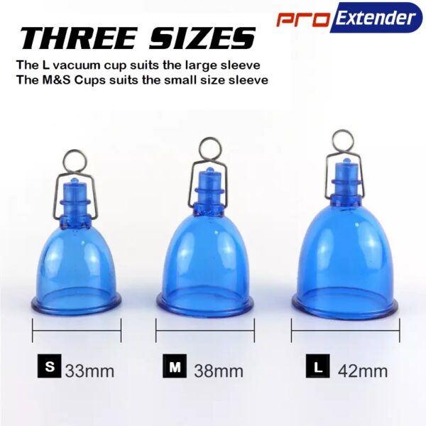 pro penis extender vacuum cups sizes