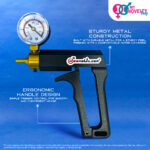 Ergo Grip Flared Base Brass Trigger Grip & Pressure Gauge Penis Pump Kit - Image 2